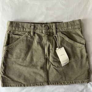 Green Mango Denim Mini Skirt